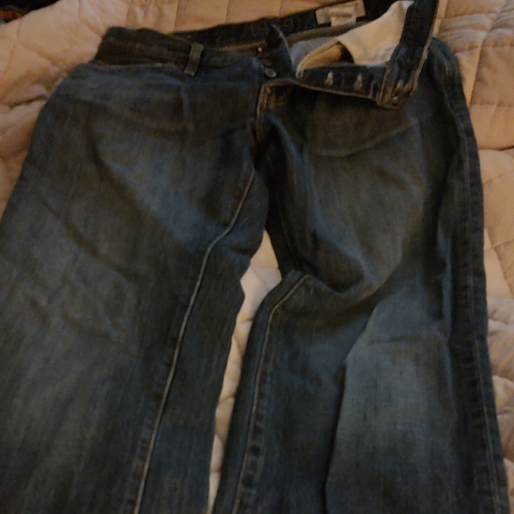 Men's Straight Jeans - Blue - Picture 3 of 4